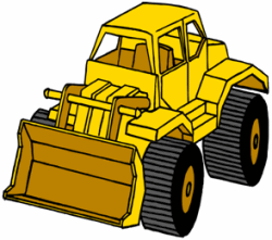 Yellow Front-end Loader